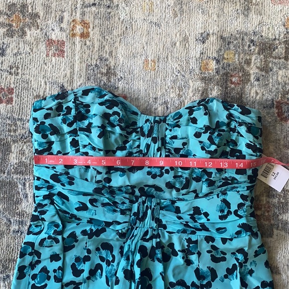 Beautiful NANETTE LEPORE aqua cheetah print dress - Picture 5 of 8